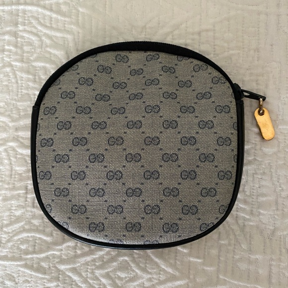 Vintage Gucci Circle Coin Pouch Wallet Zip Micro GG - Picture 2 of 12